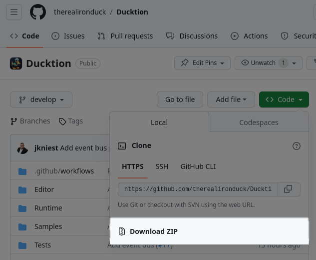 Installation - Download source from git